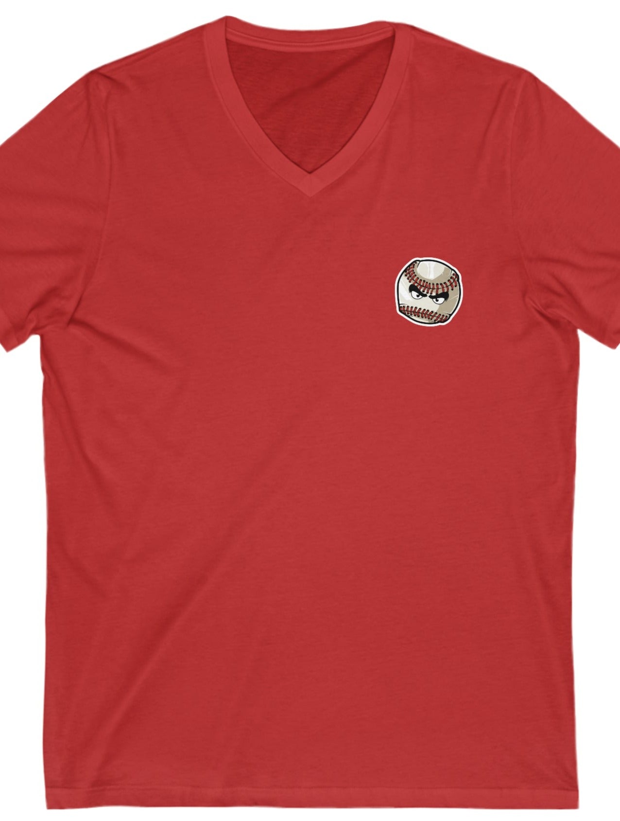 Mean baseball on the front - Baseball mom We yell loudly on the back - Unisex Jersey Short Sleeve V-Neck Tee