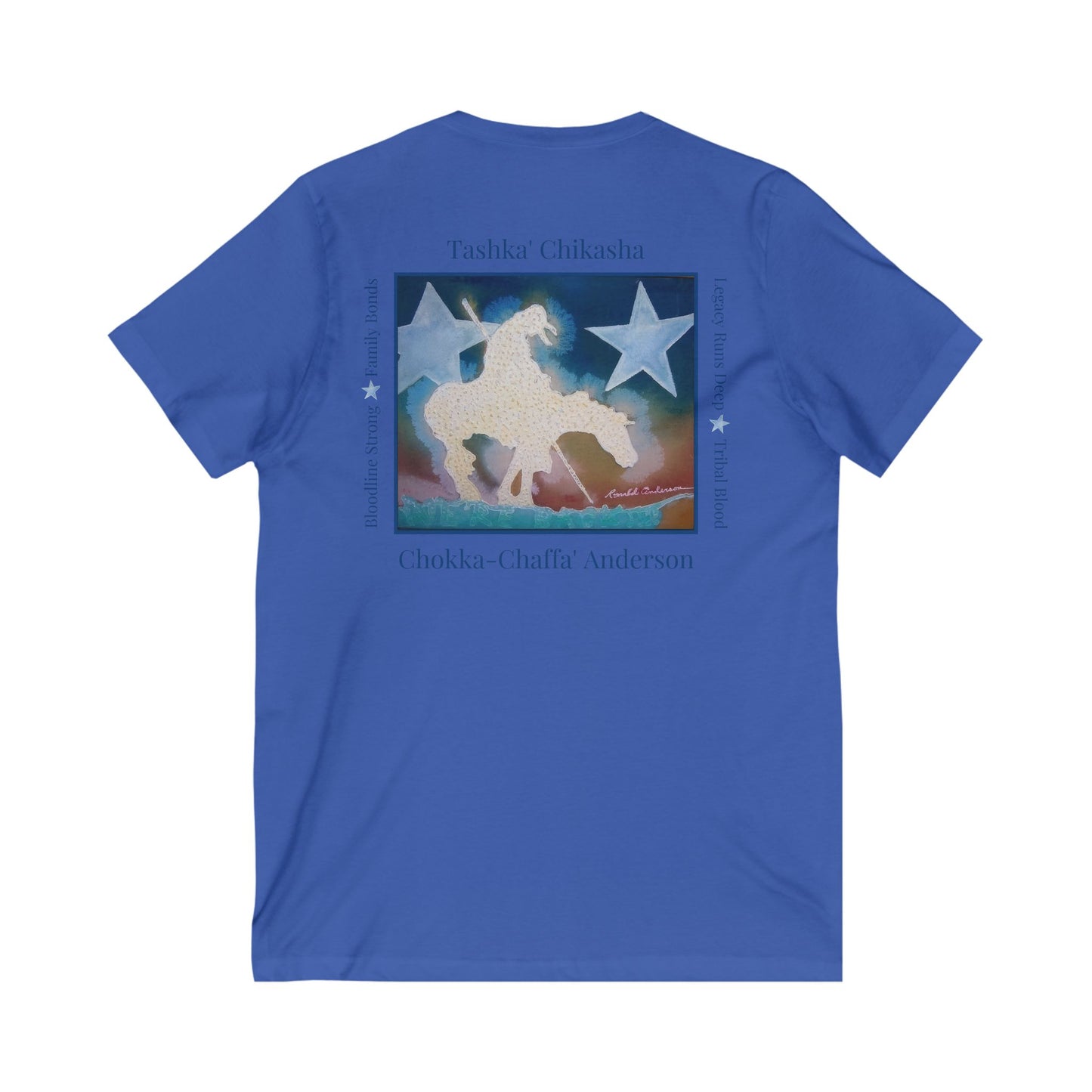2025 Anderson Reunion T-shirt - Tashka' Chikasha - Adult - Unisex V-neck T-shirt - Graphic on Front and Back