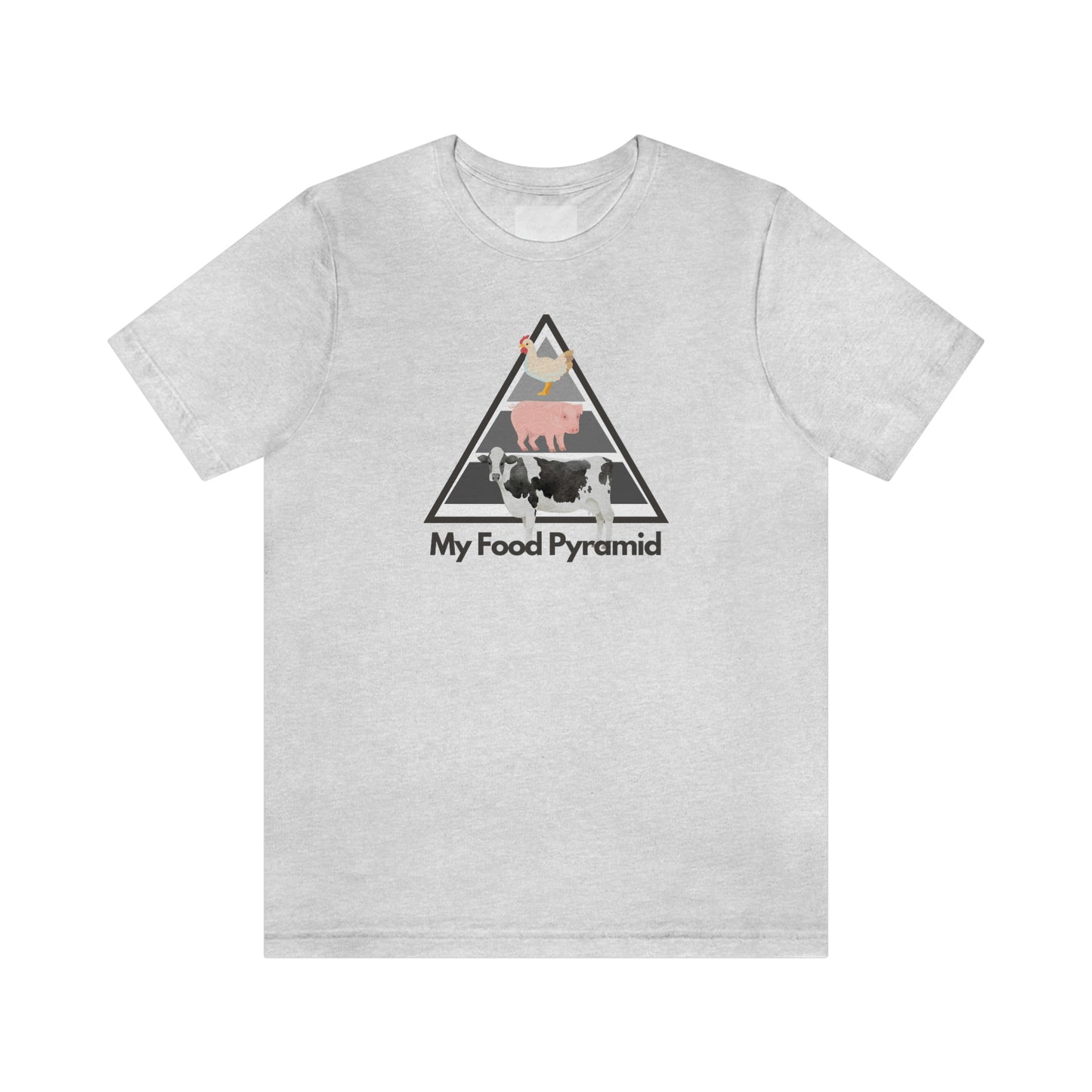 My Food Pyramid - Animal Pyramid - Colored T - on front