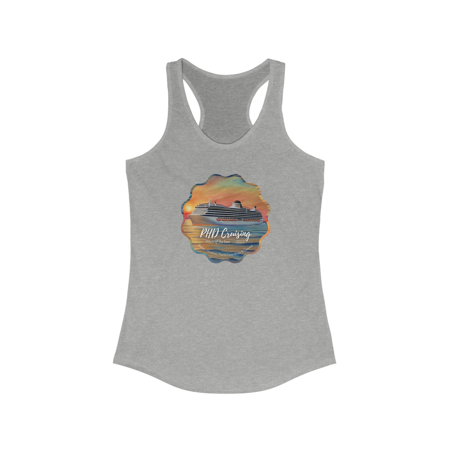 PHD Cruising - Women's Racerback Tank Top - may run small - on front