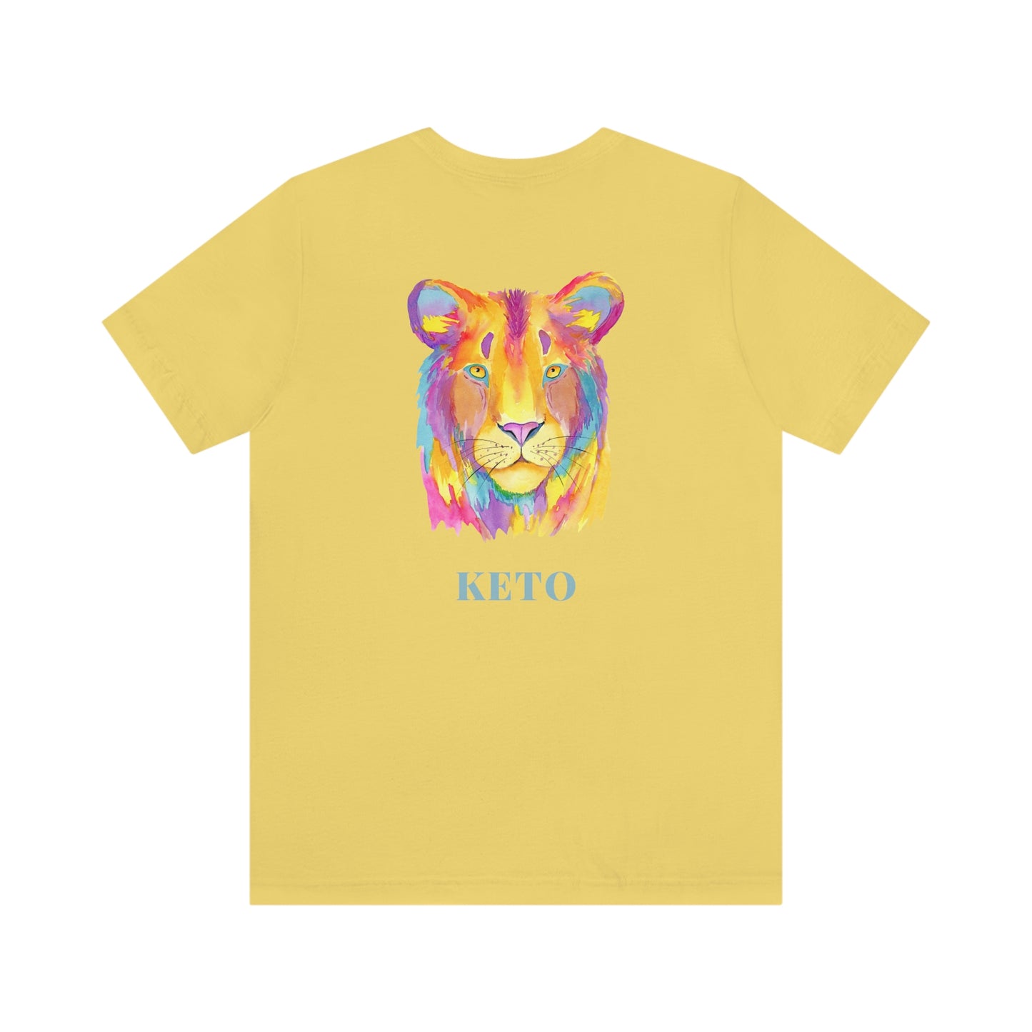 Keto - Colorful Lioness - Colored T - on front and back