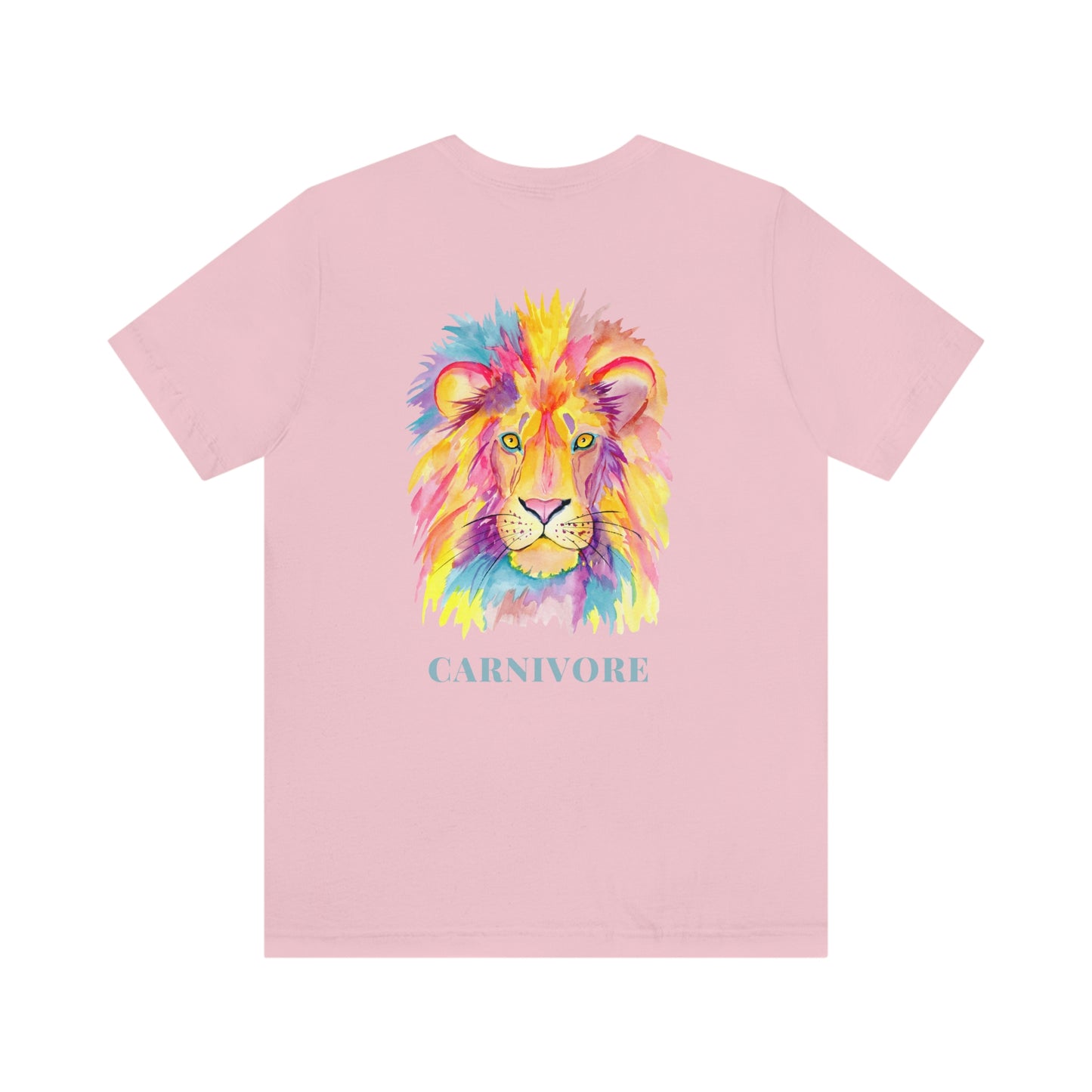 CARNIVORE - Colorful Lion - Colored T - on front and back