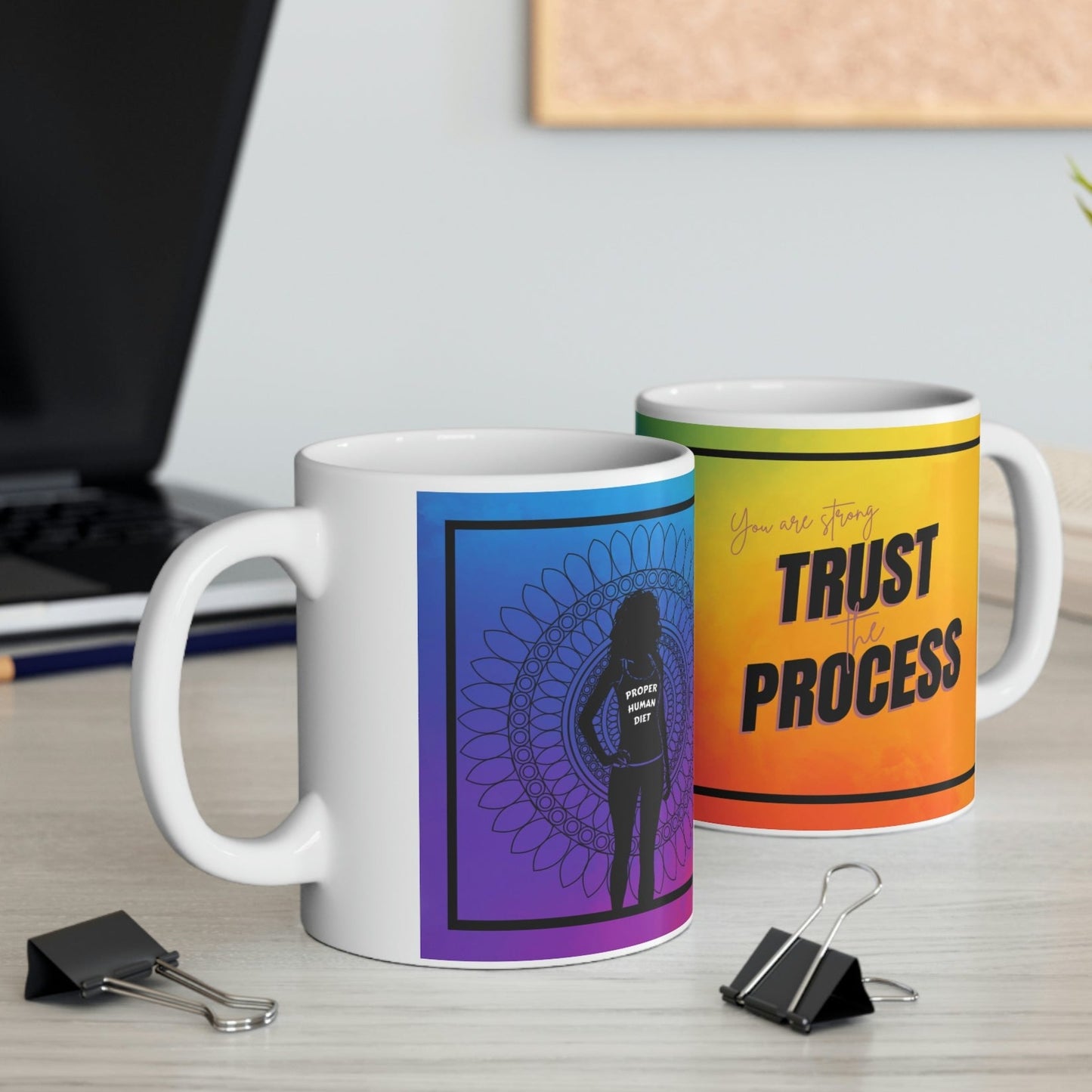 Ceramic Mug 11oz - Proper Human Diet & TRUST the PROCESS
