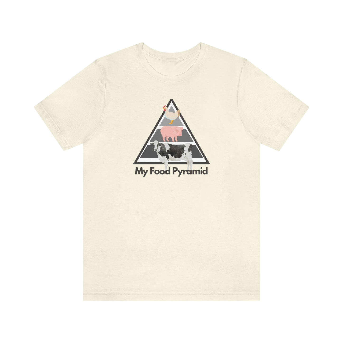 My Food Pyramid - Animal Pyramid - Colored T - on front