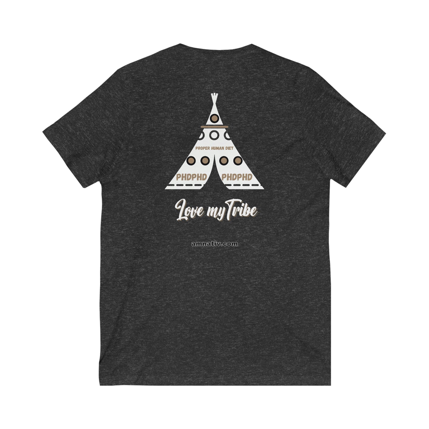 It's a tribe - Love my Tribe - V Neck - Dark T - on front and back