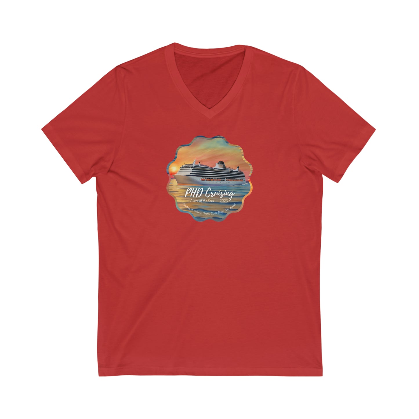 PHD Cruising - Unisex V Neck - on front
