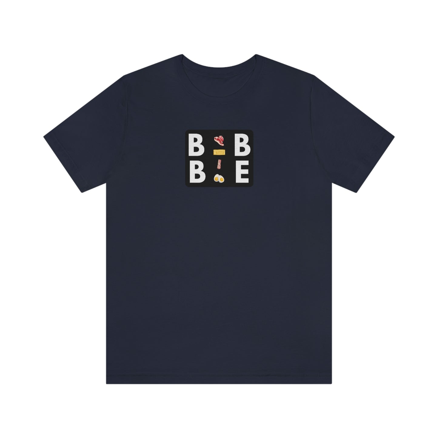 BBBE - with Icons - Colored T - in a black square - on front