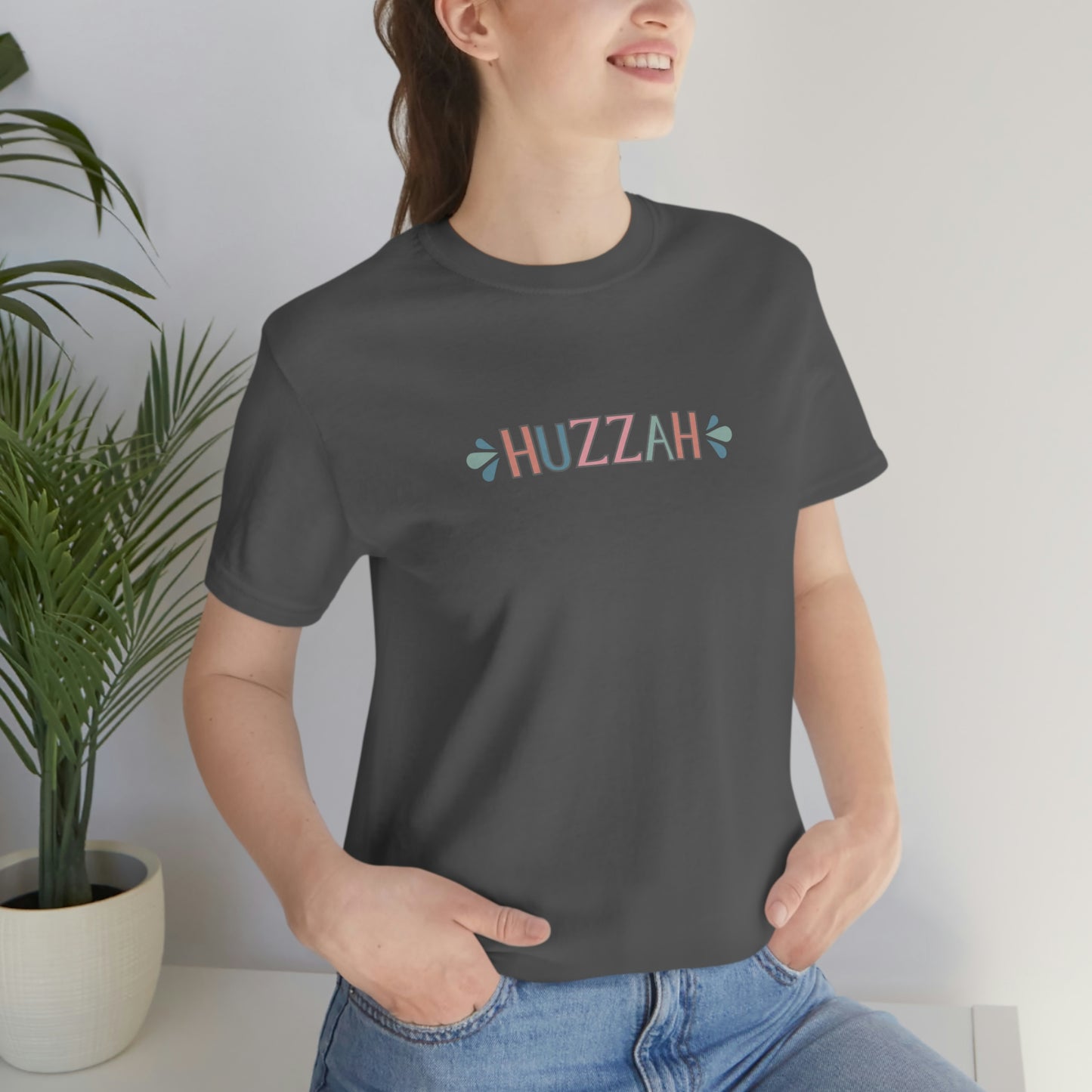 HUZZAH - Colored T - on front