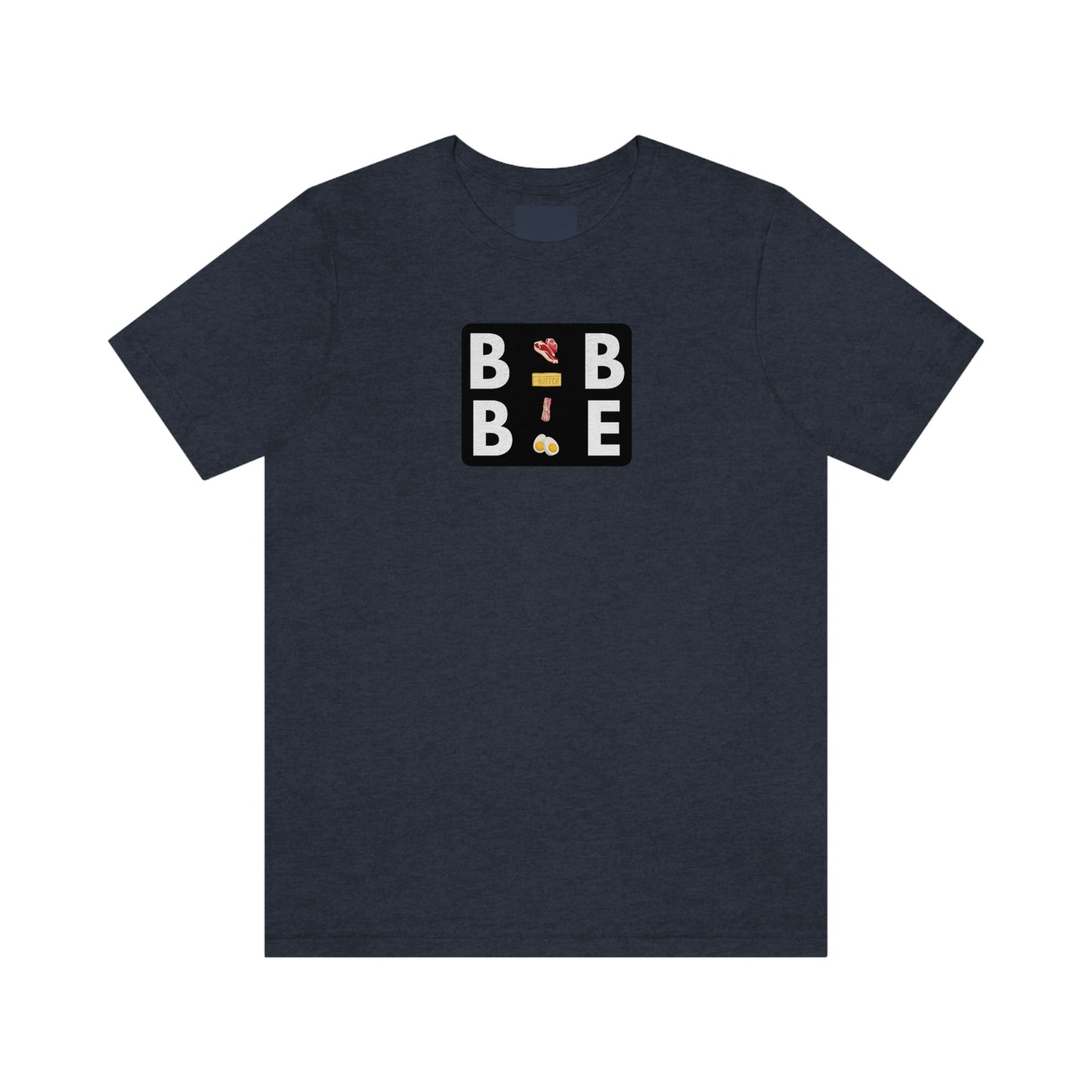BBBE - with Icons - Colored T - in a black square - on front