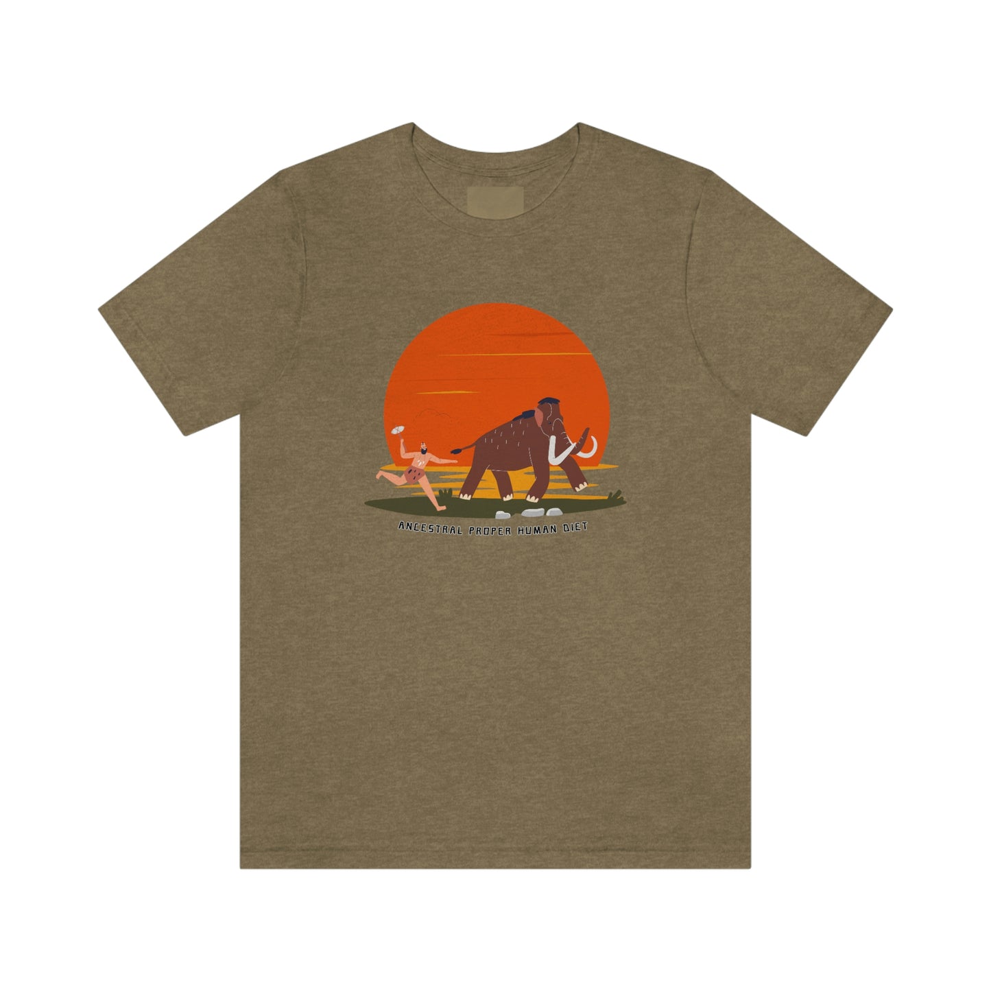 ANCESTRAL PROPER HUMAN DIET - Dark T - on front