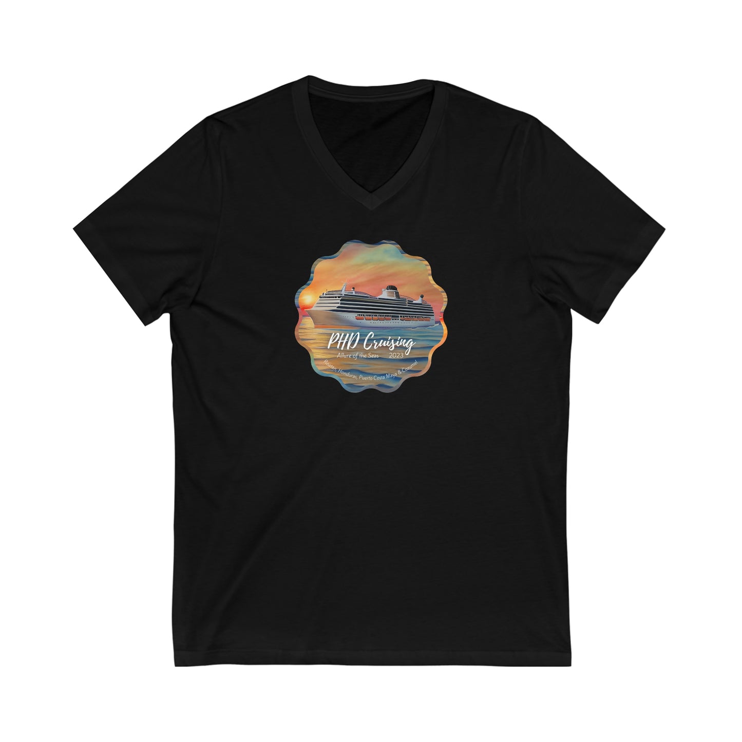 PHD Cruising - Unisex V Neck - on front