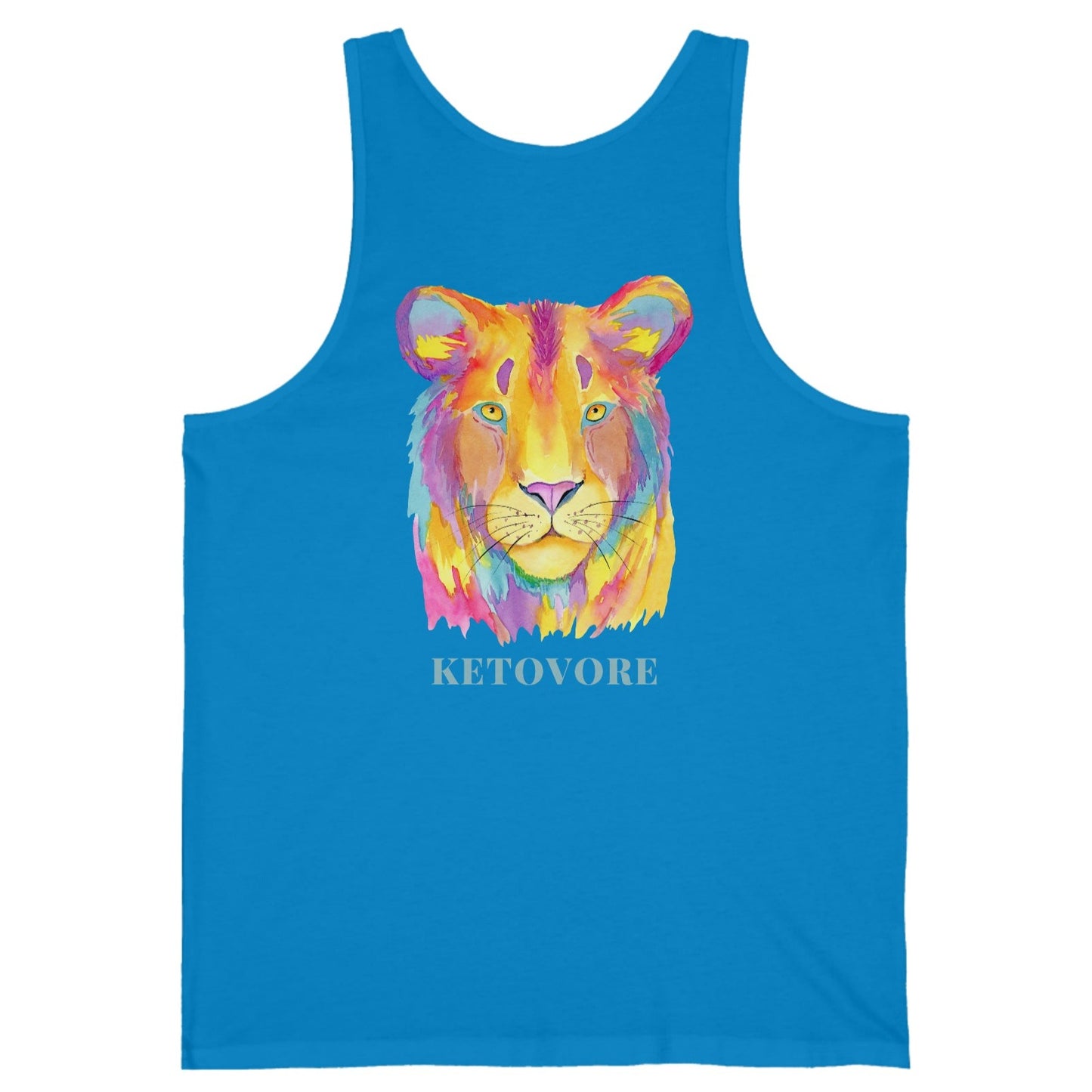 Ketovore Colorful Lioness - Tank Top - on back