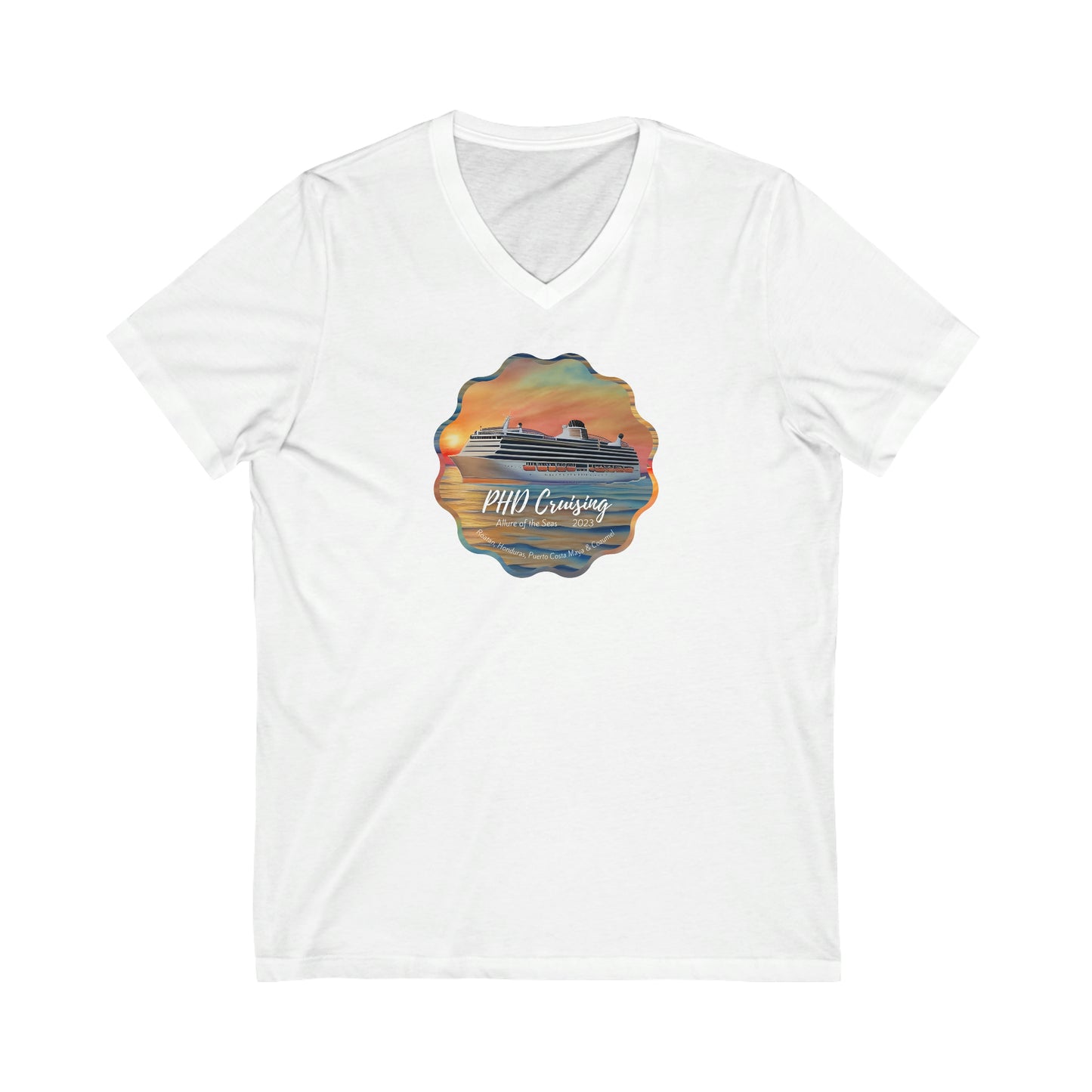 PHD Cruising - Unisex V Neck - on front