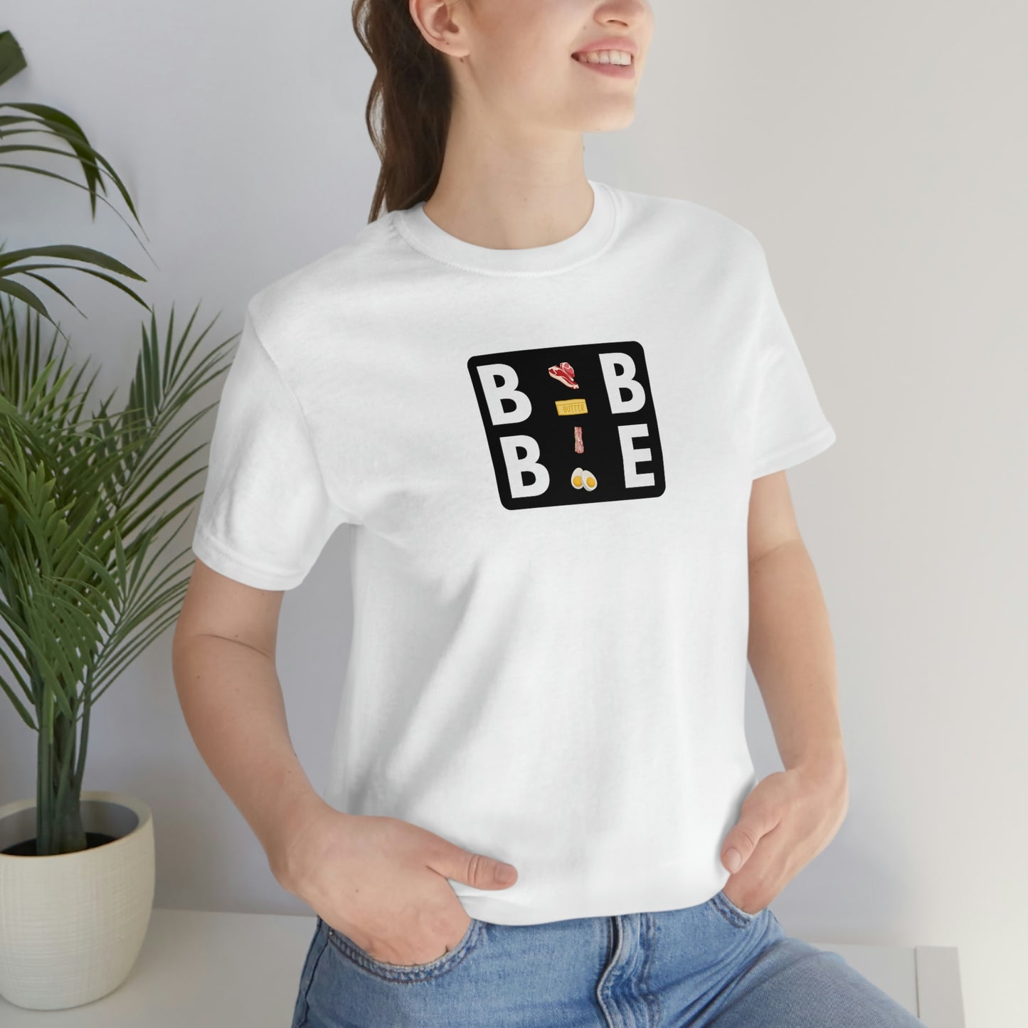 BBBE - with Icons - Colored T - in a black square - on front