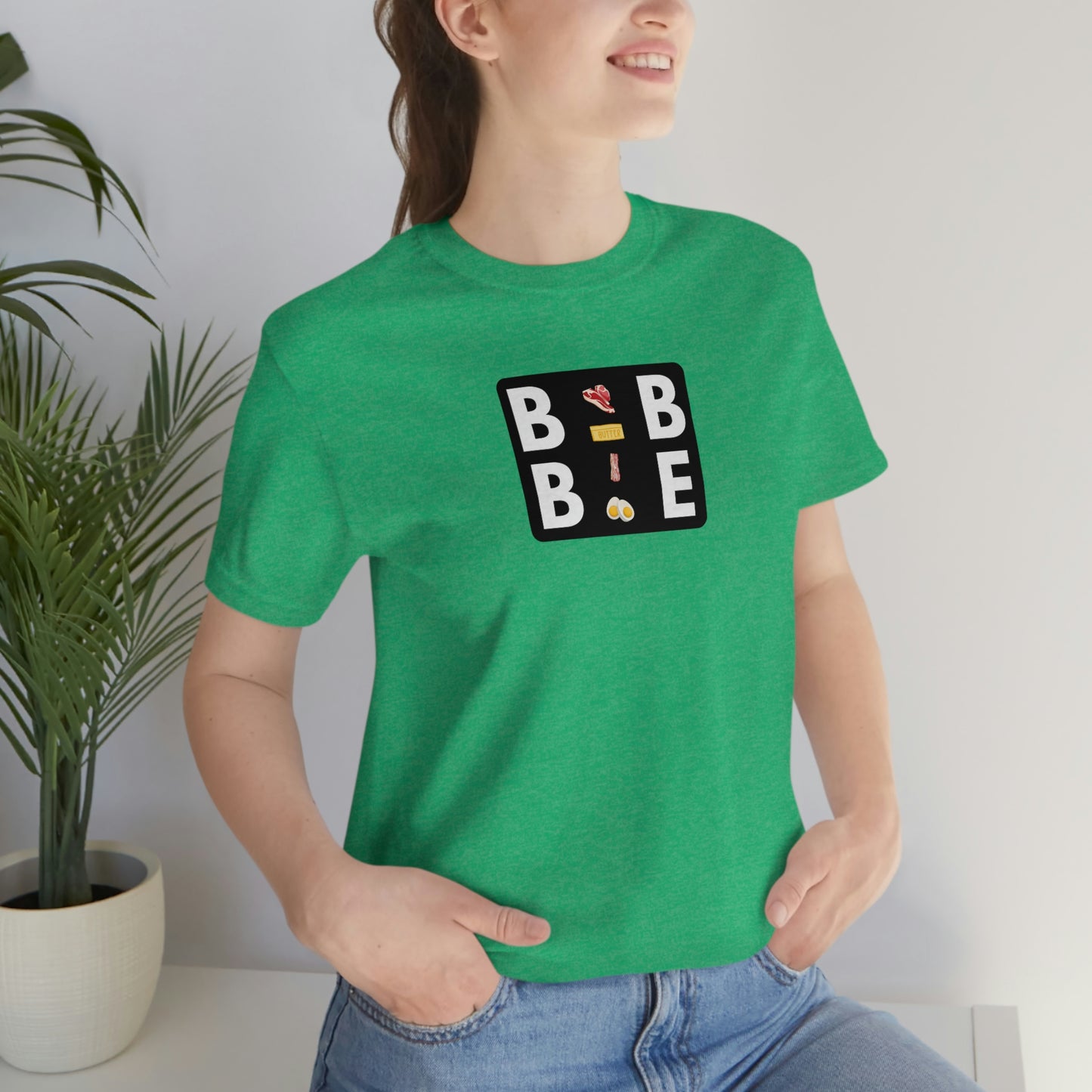 BBBE - with Icons - Colored T - in a black square - on front