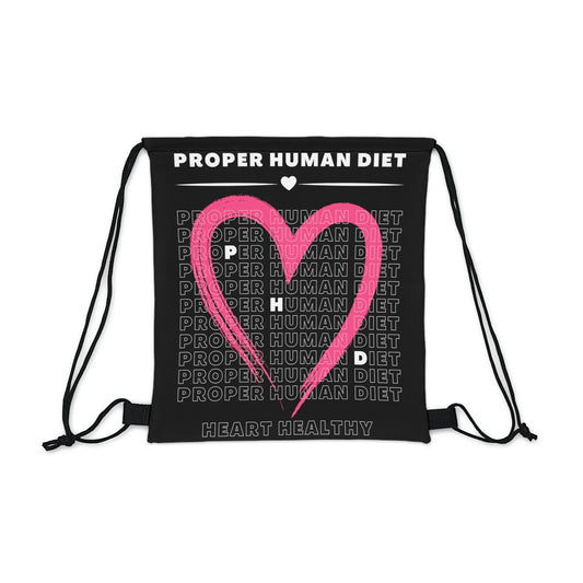 Outdoor Drawstring Bag - Proper Human Diet - Heart Healthy