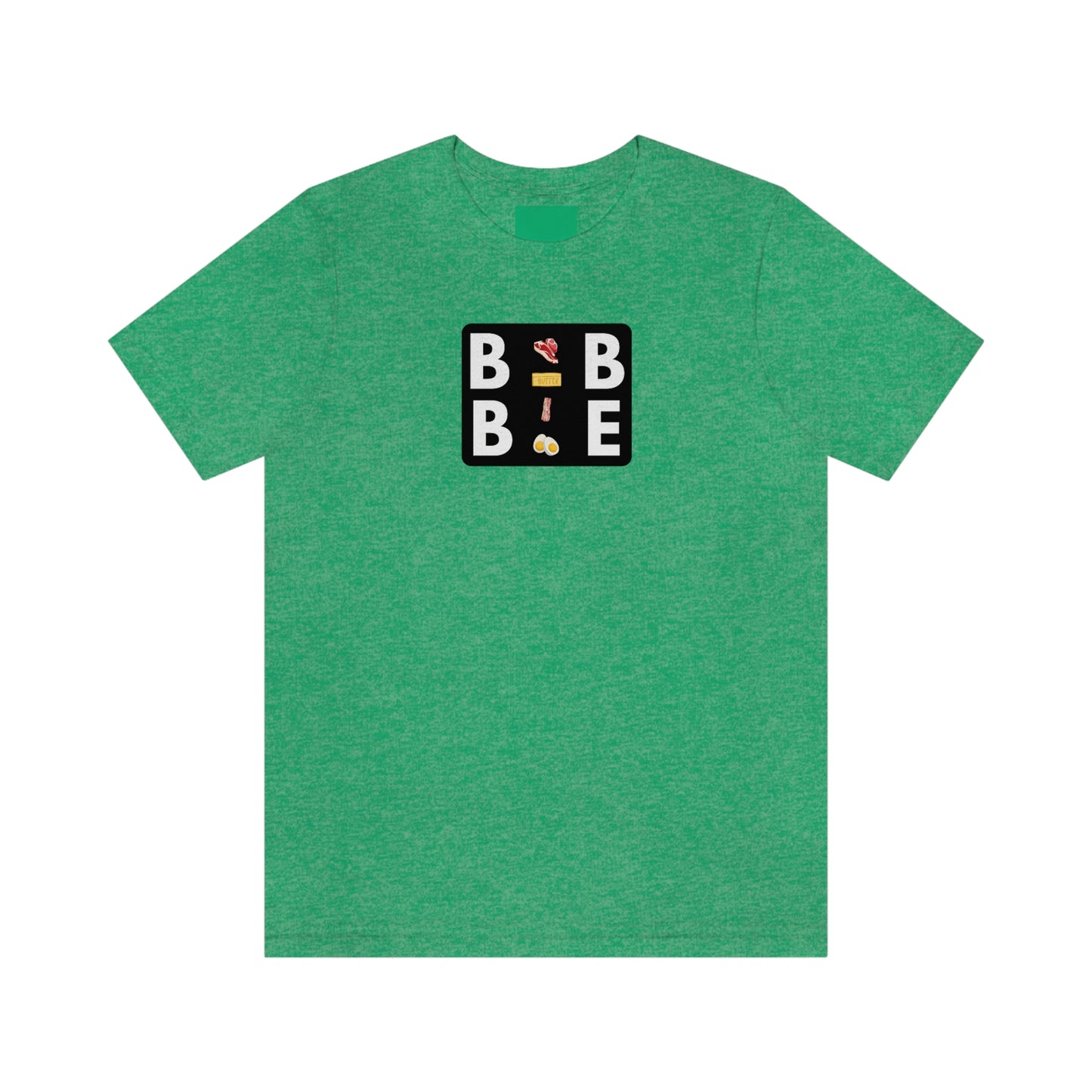 BBBE - with Icons - Colored T - in a black square - on front