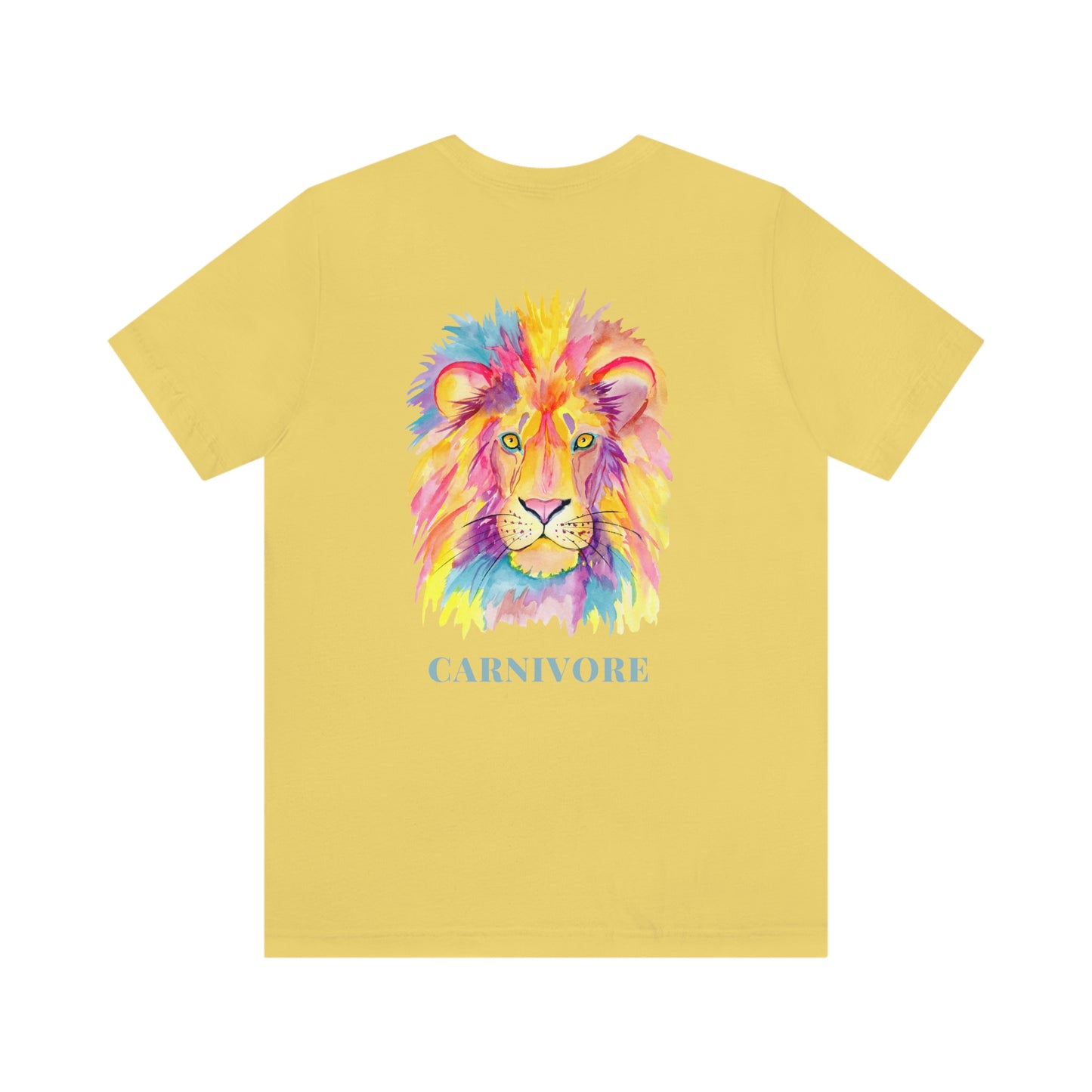 CARNIVORE - Colorful Lion - Colored T - on front and back