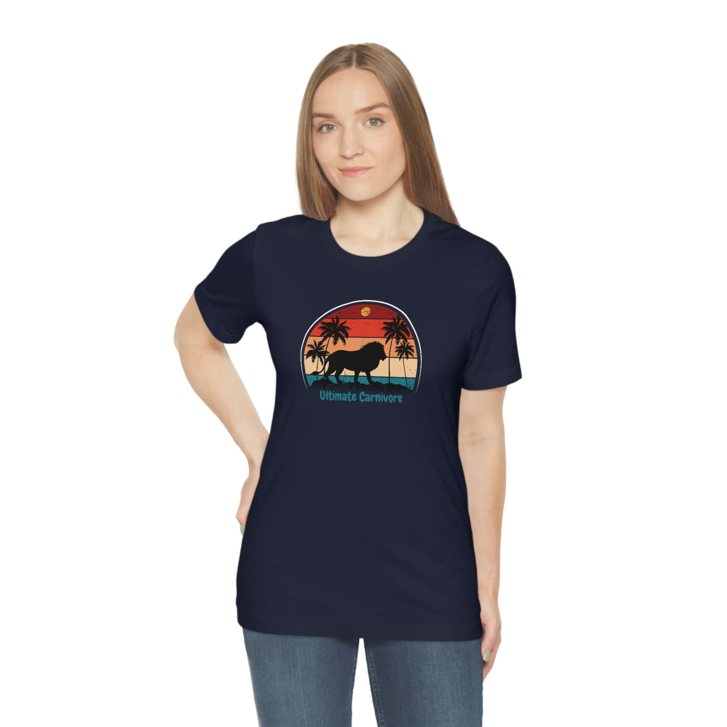 Ultimate Carnivore - Lion Retro Vibe - Dark T - on front
