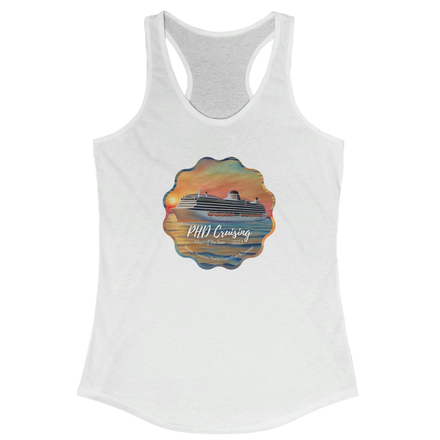 PHD Cruising - Women's Racerback Tank Top - may run small - on front