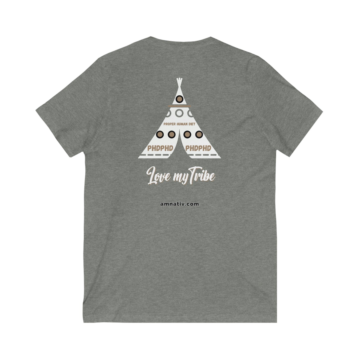 It's a tribe - Love my Tribe - V Neck - Dark T - on front and back