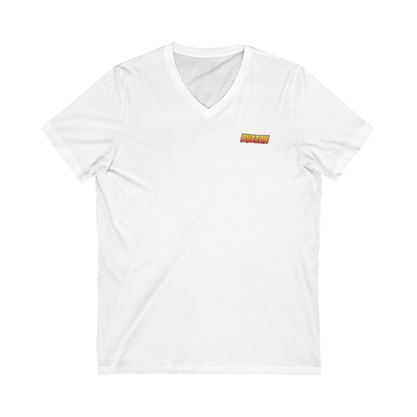 HUZZAH - PROPER HUMAN DIET - V Neck - Colored T - on front and back