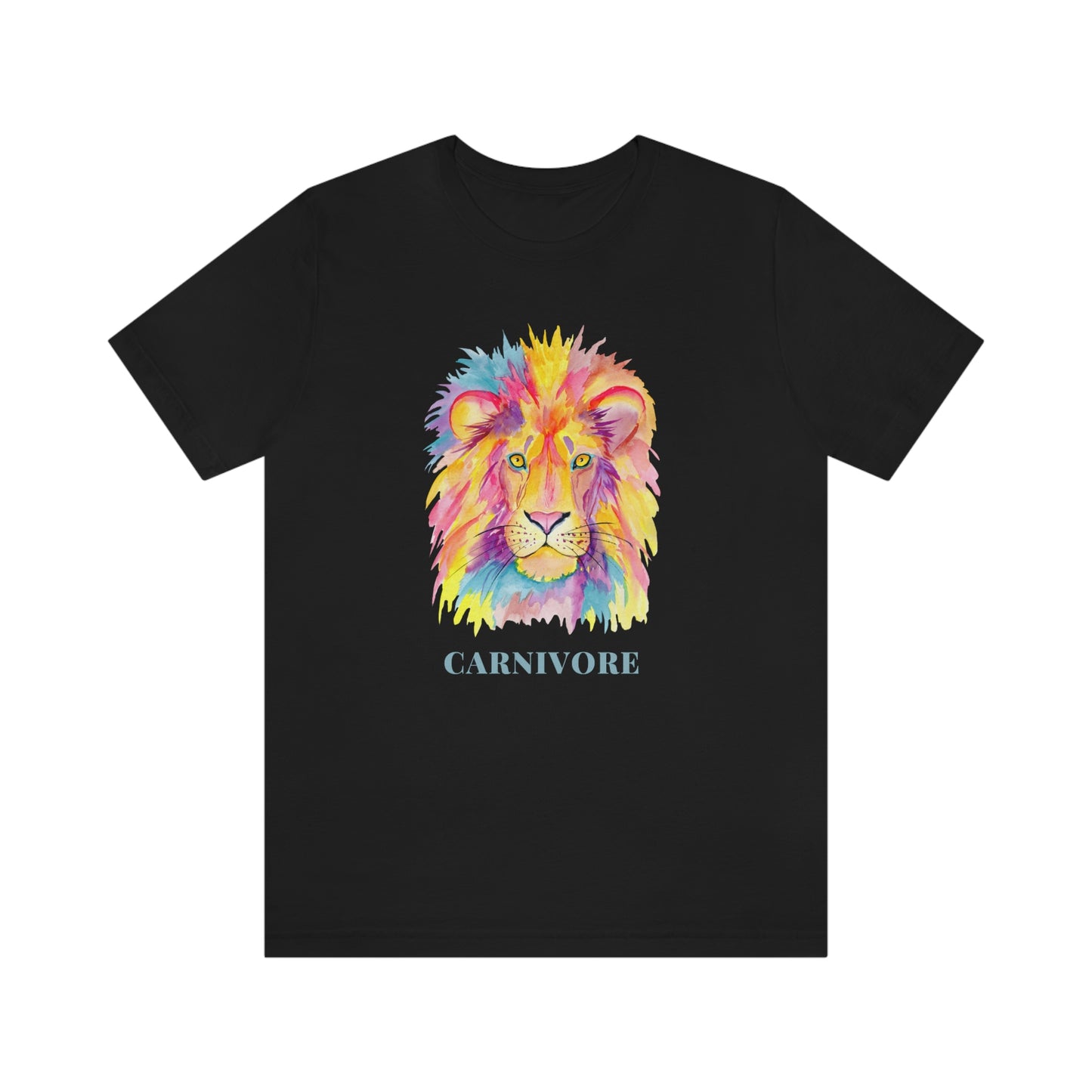 CARNIVORE - Colorful Lion - Colored T - on front and back