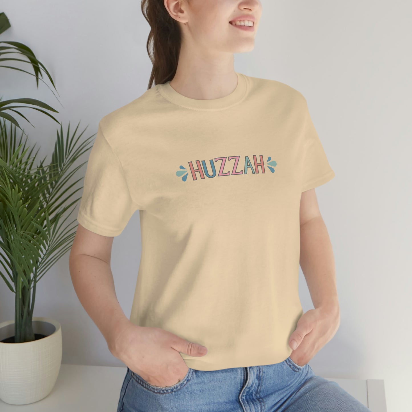 HUZZAH - Colored T - on front
