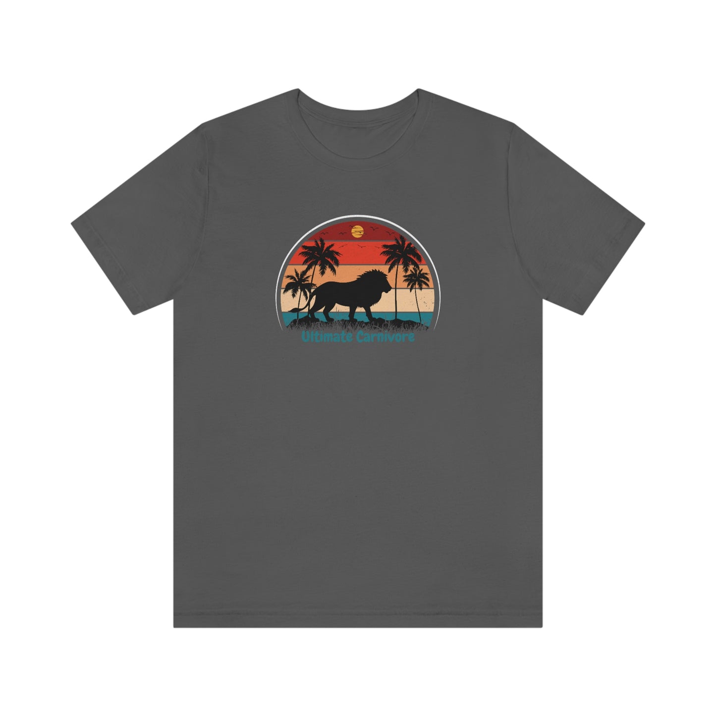 Ultimate Carnivore - Lion Retro Vibe - Dark T - on front