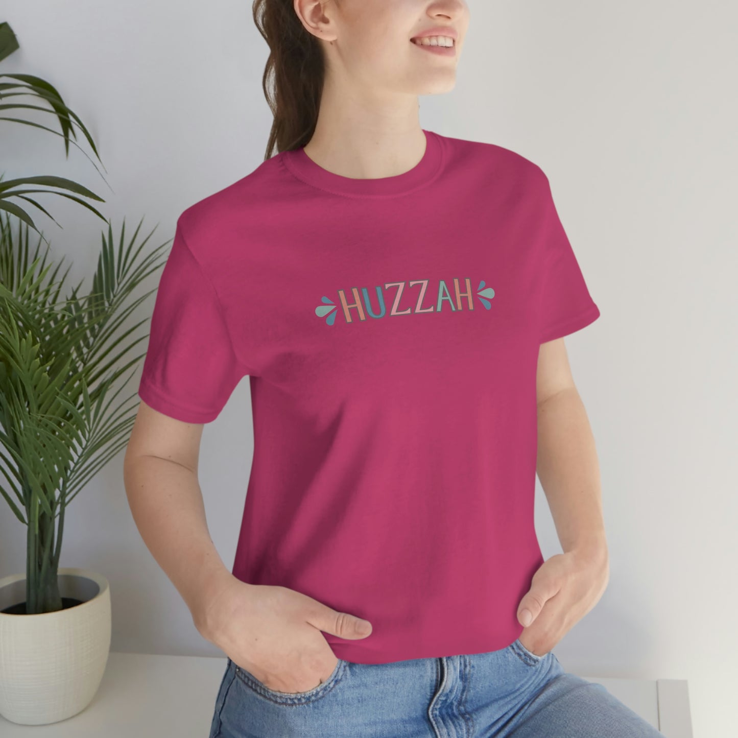 HUZZAH - Colored T - on front