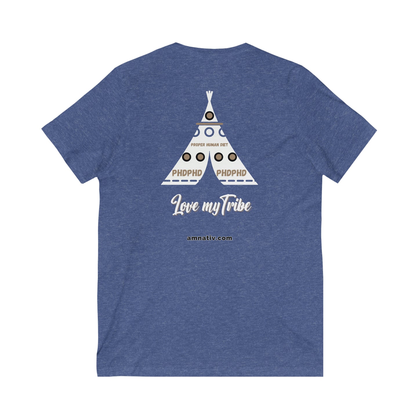 It's a tribe - Love my Tribe - V Neck - Dark T - on front and back