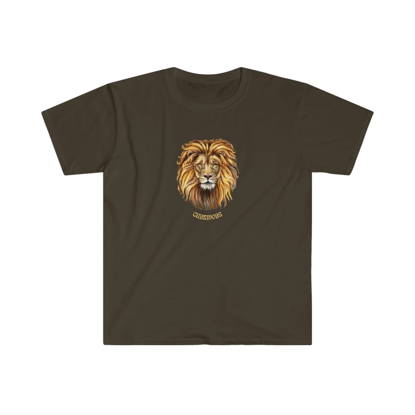 Carnivore Lion Head - Dark T - Graphic on front & Graphic on back with explanation