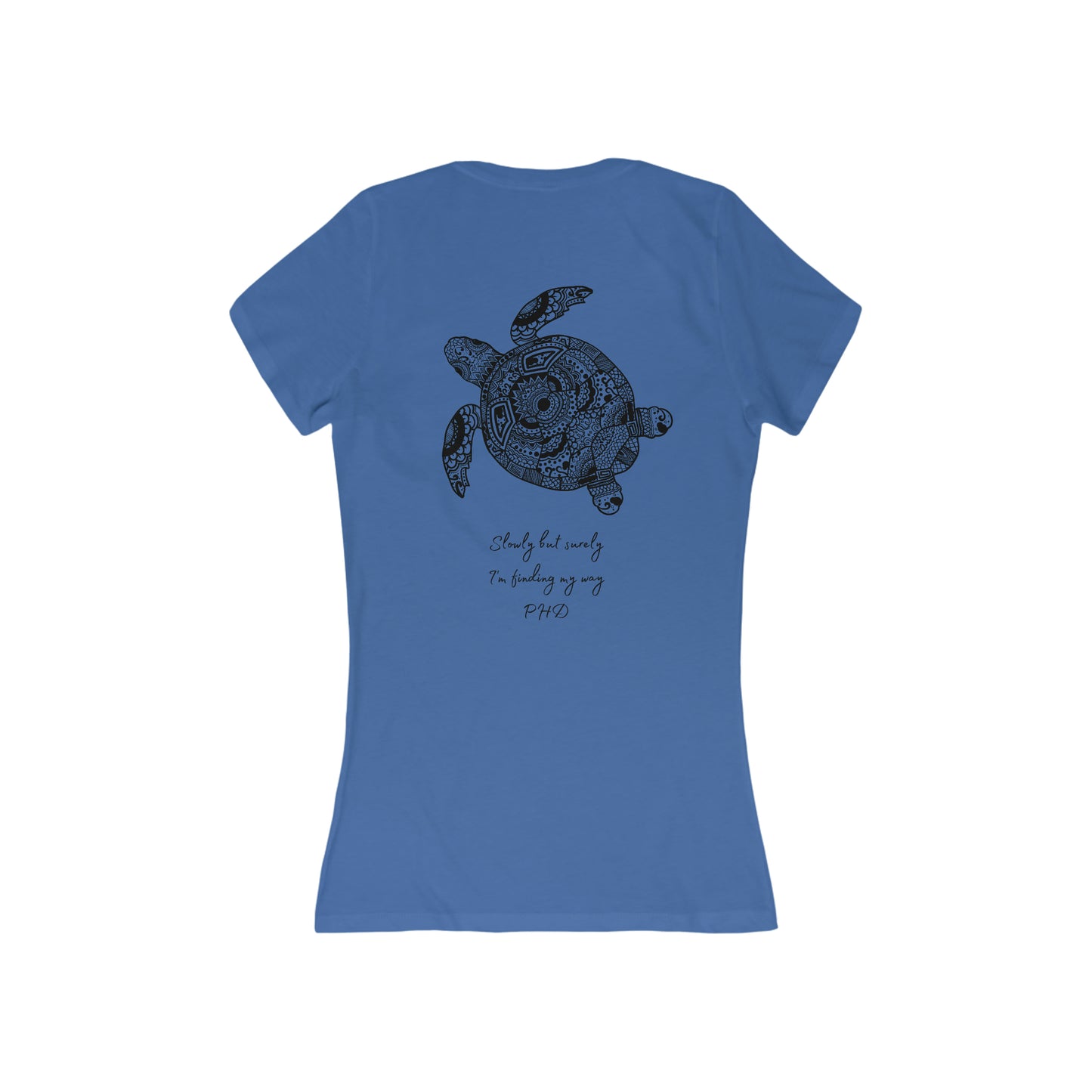 Turtle - Slowly but Surely - Deep V-Neck - Slim Fit * Runs Small - on back