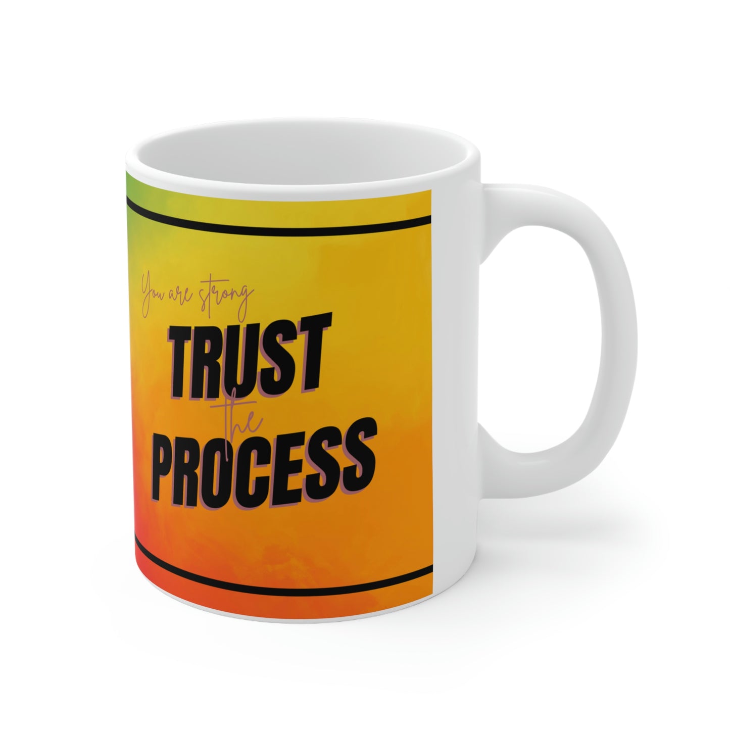 Ceramic Mug 11oz - Proper Human Diet & TRUST the PROCESS