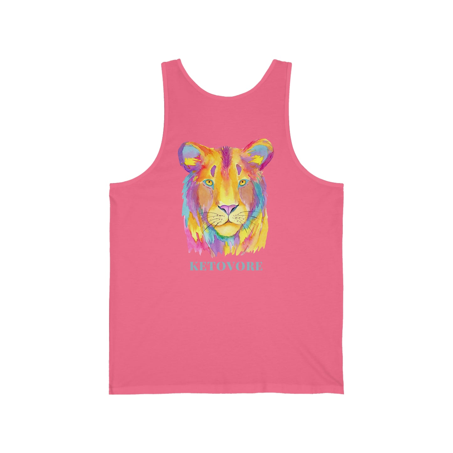 Ketovore Colorful Lioness - Tank Top - on back