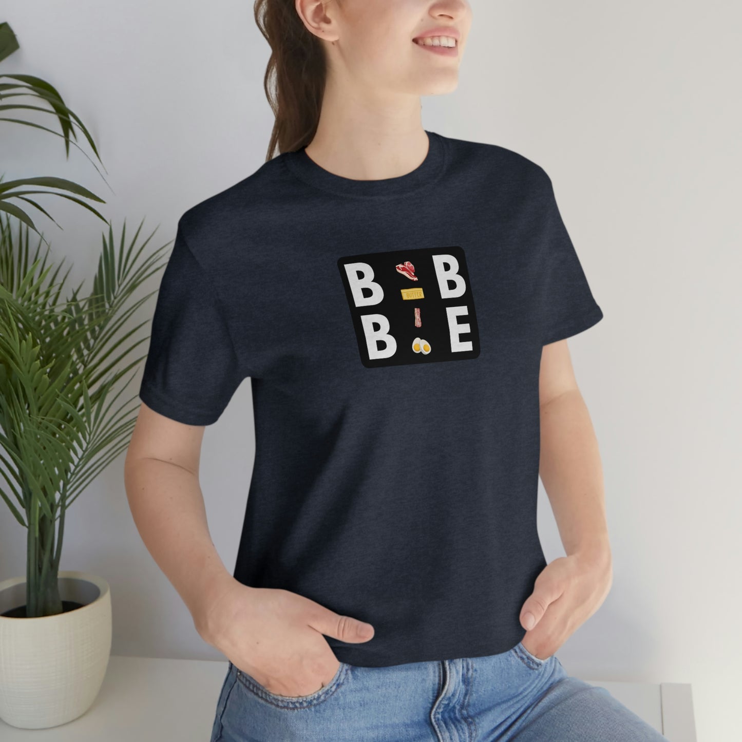 BBBE - with Icons - Colored T - in a black square - on front