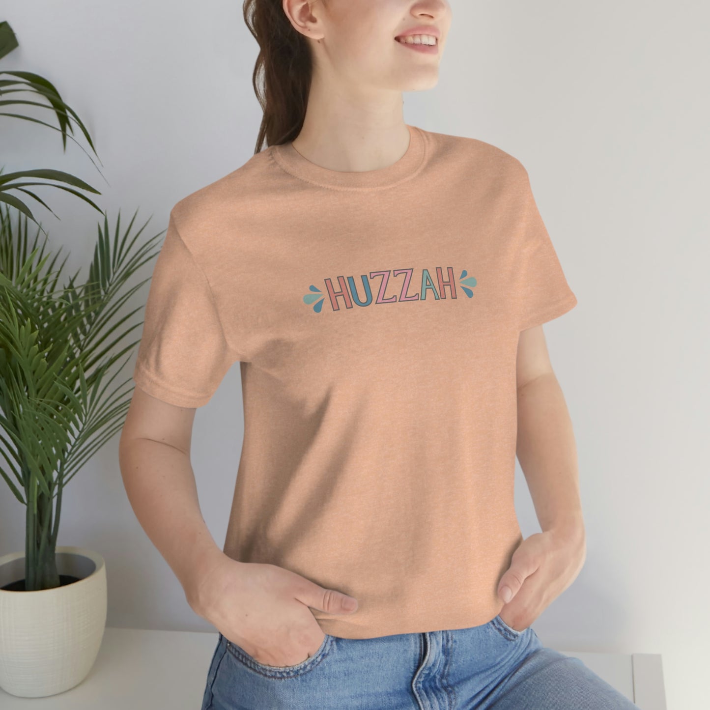 HUZZAH - Colored T - on front