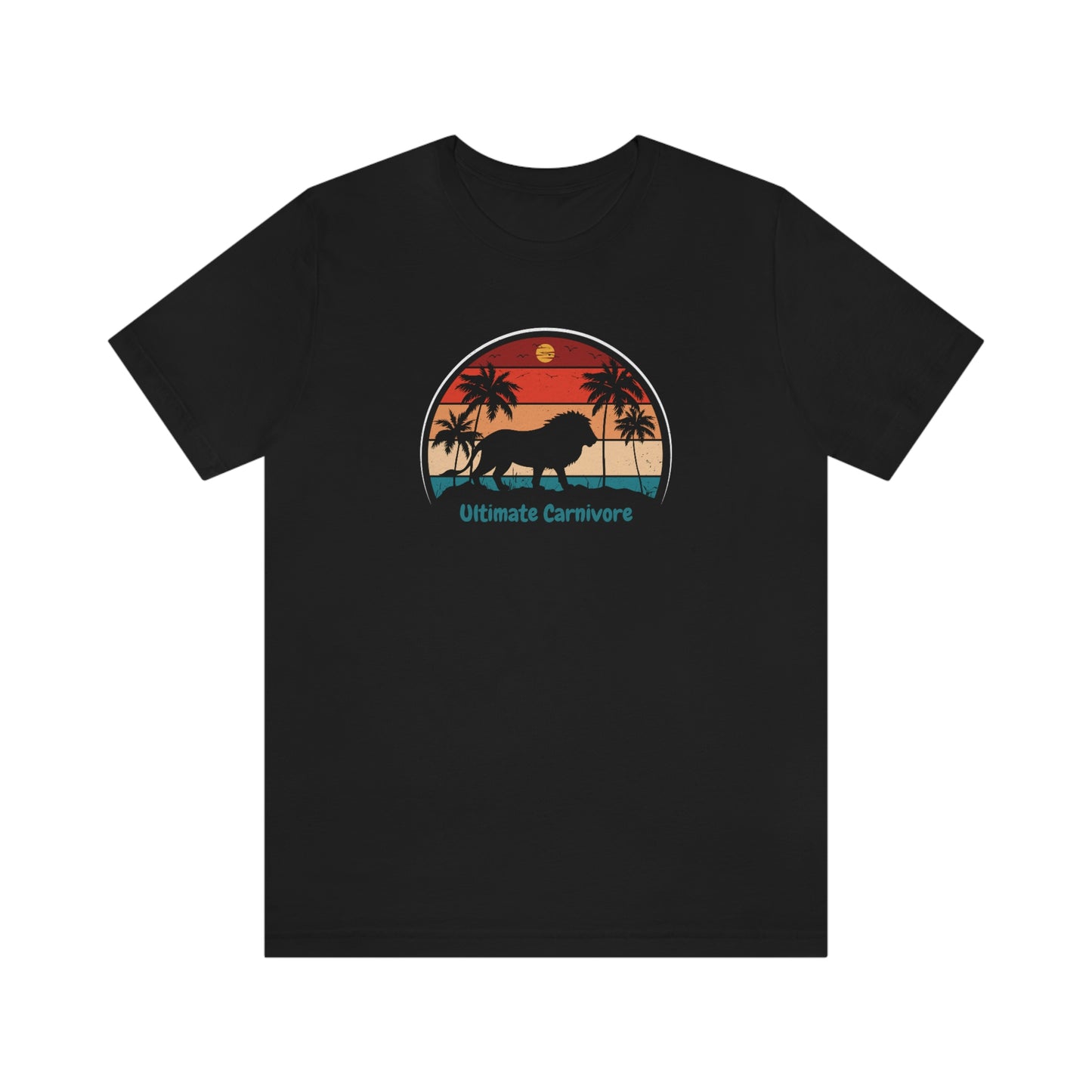Ultimate Carnivore - Lion Retro Vibe - Dark T - on front