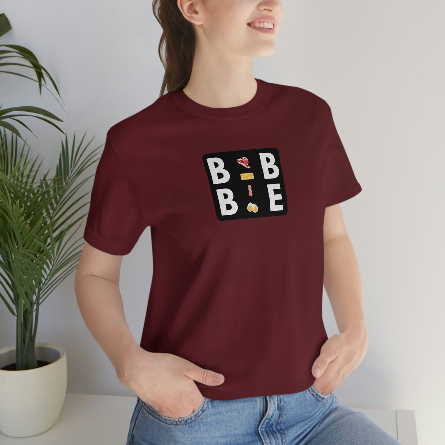 BBBE - with Icons - Colored T - in a black square - on front