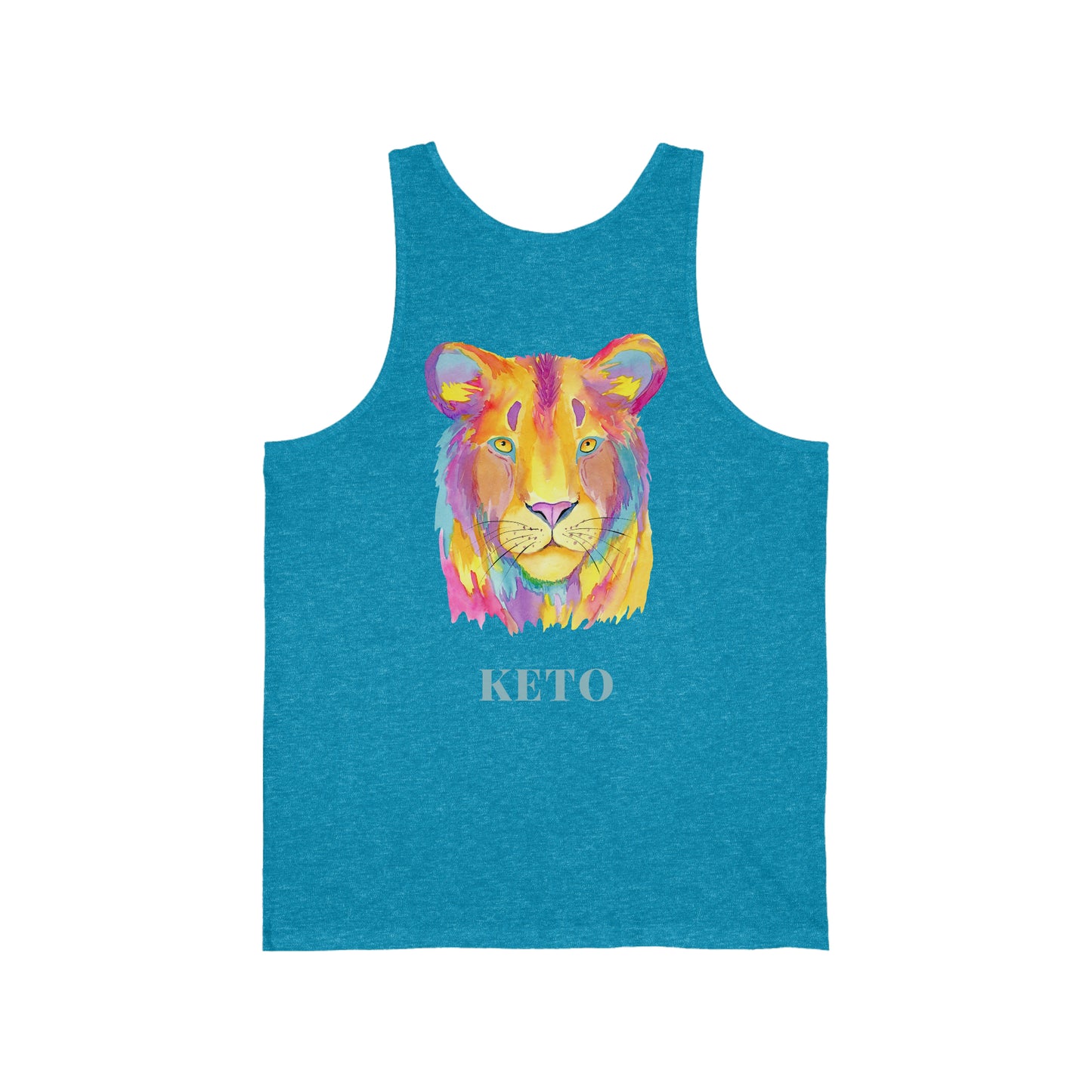 Keto Colorful Lioness - Tank Top - on back