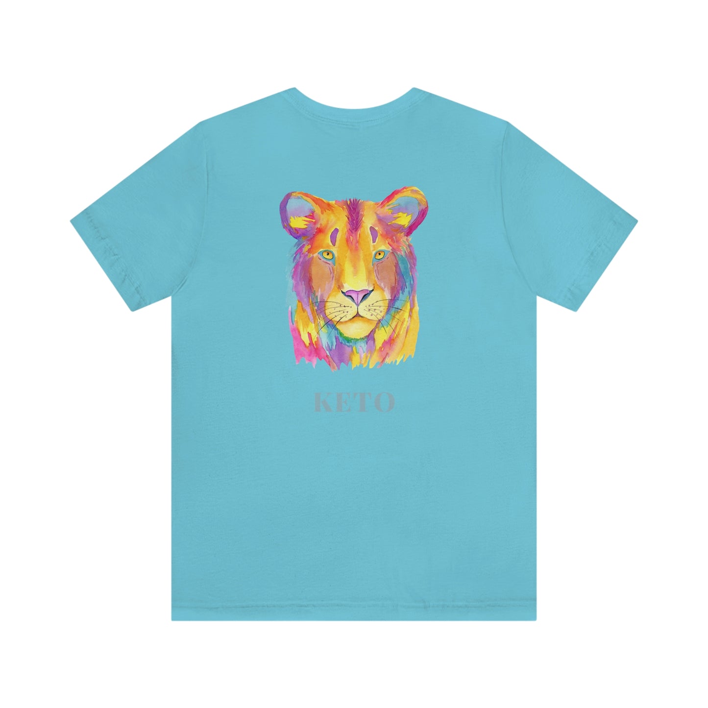 Keto - Colorful Lioness - Colored T - on front and back
