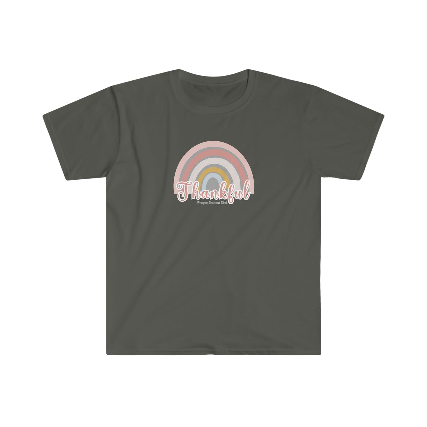 Thankful - Proper Human Diet - Colored T - on front