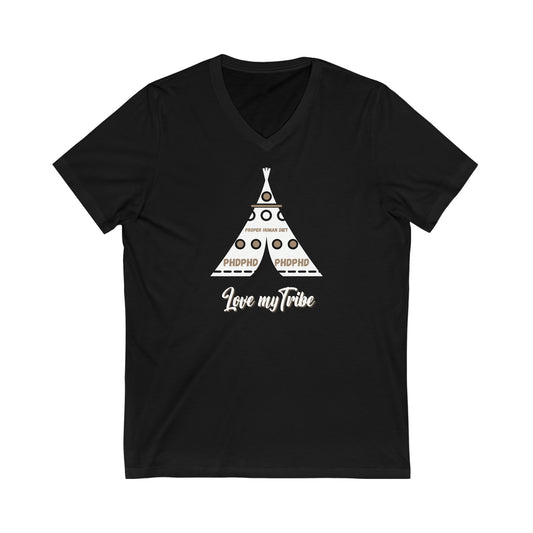 Love My Tribe - Teepee - V Neck - on front
