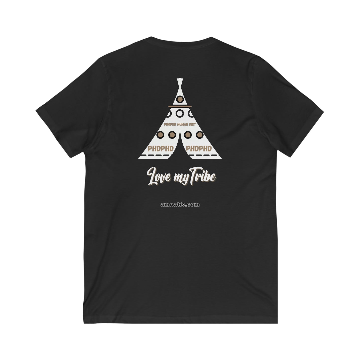 It's a tribe - Love my Tribe - V Neck - Dark T - on front and back