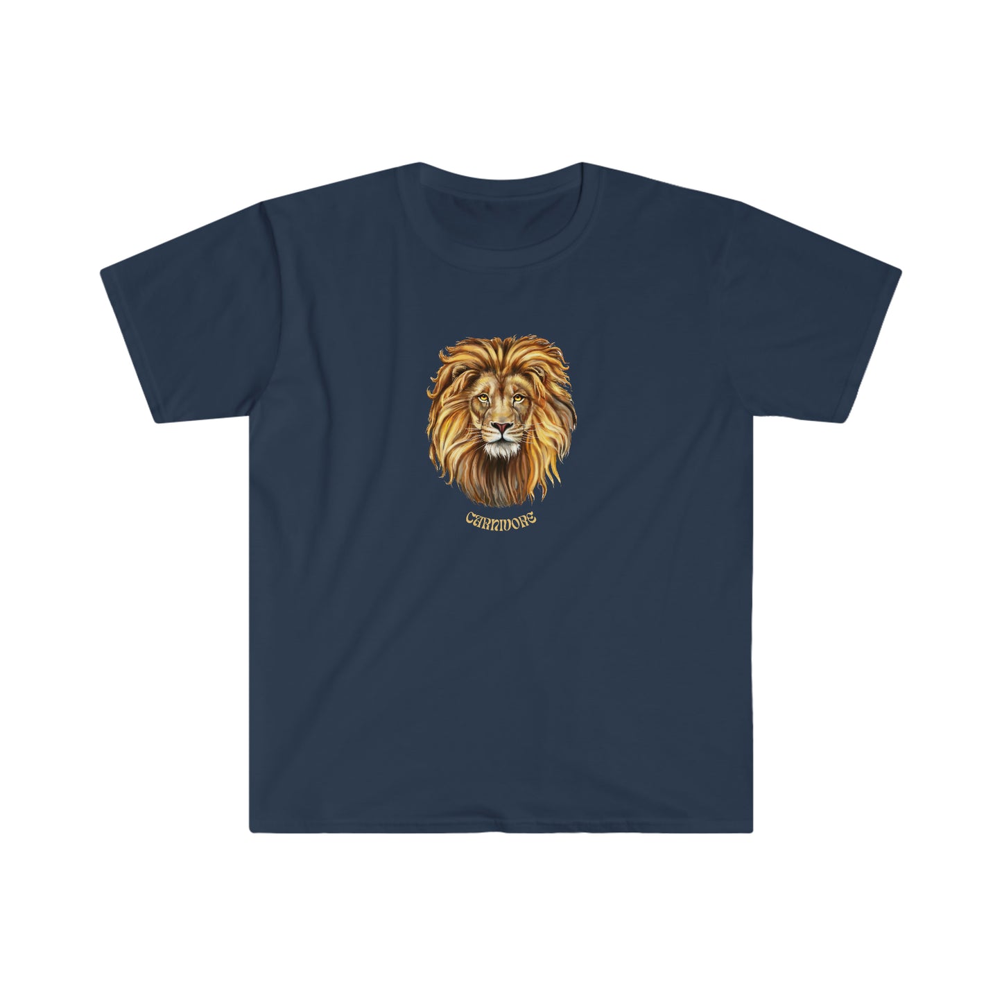 Carnivore Lion Head - Dark T - Graphic on front & Graphic on back with explanation