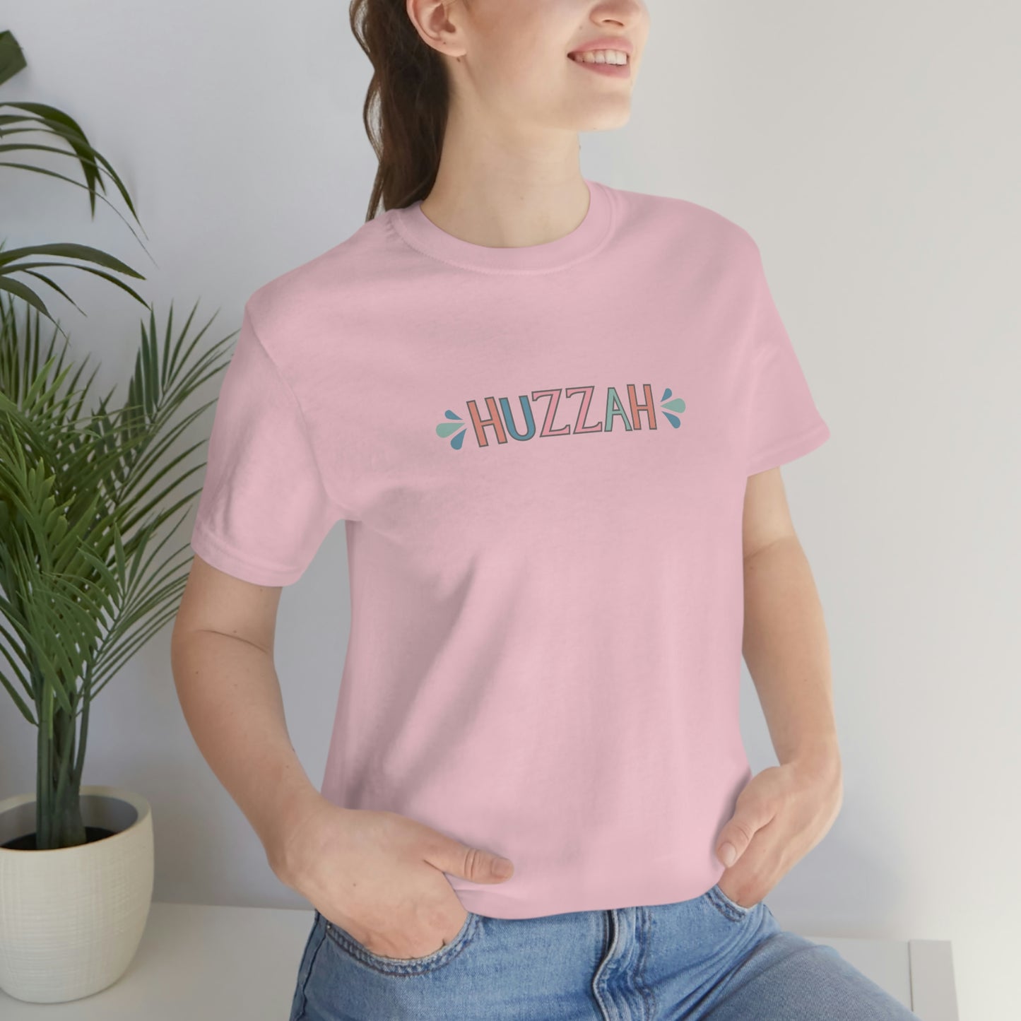 HUZZAH - Colored T - on front