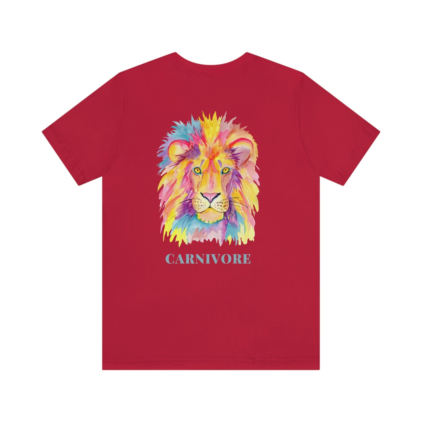 CARNIVORE - Colorful Lion - Colored T - on front and back