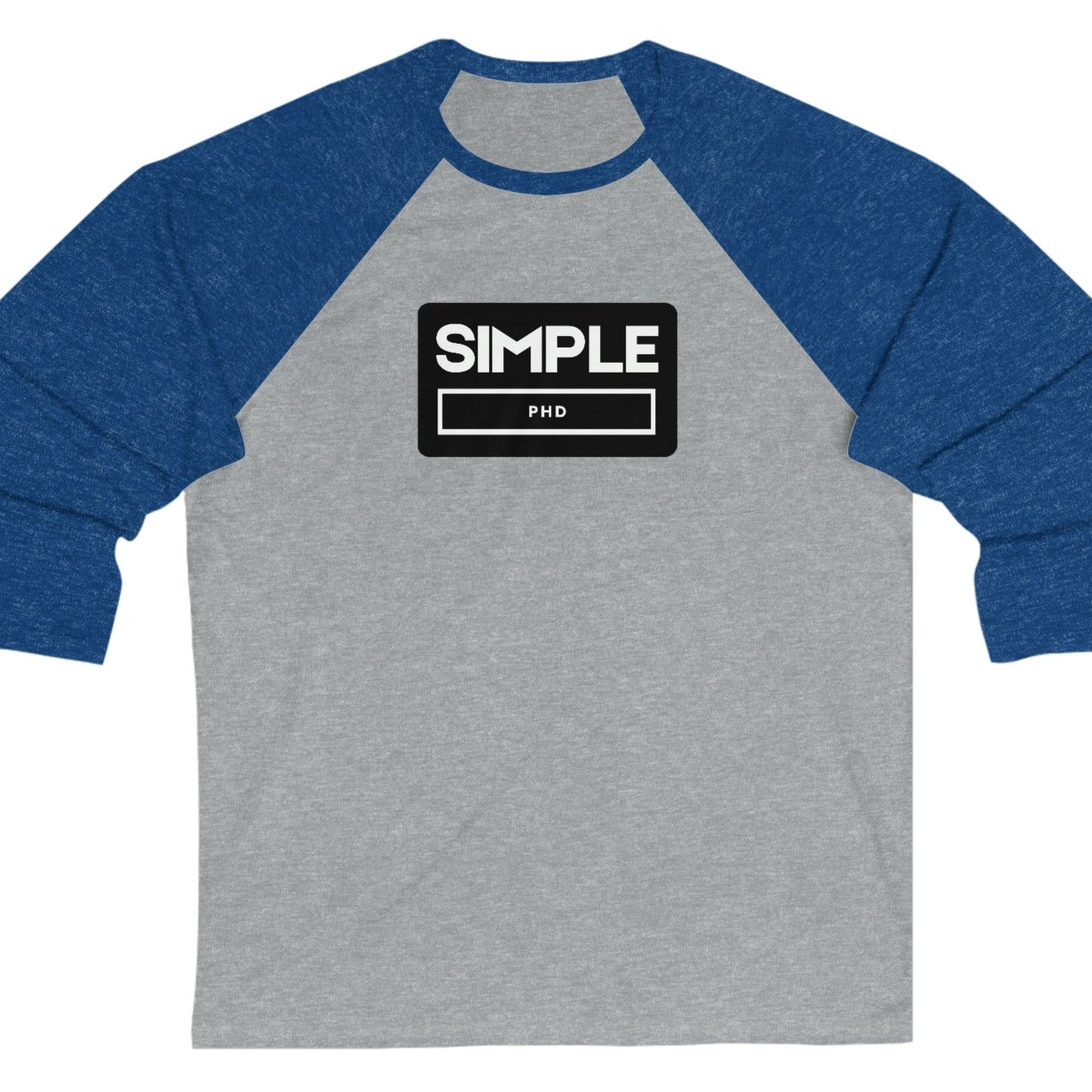 SIMPLE PHD - Baseball T - 3/4 Sleeves - on front