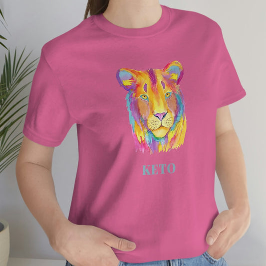 Keto - Colorful Lioness - Colored T - on front and back
