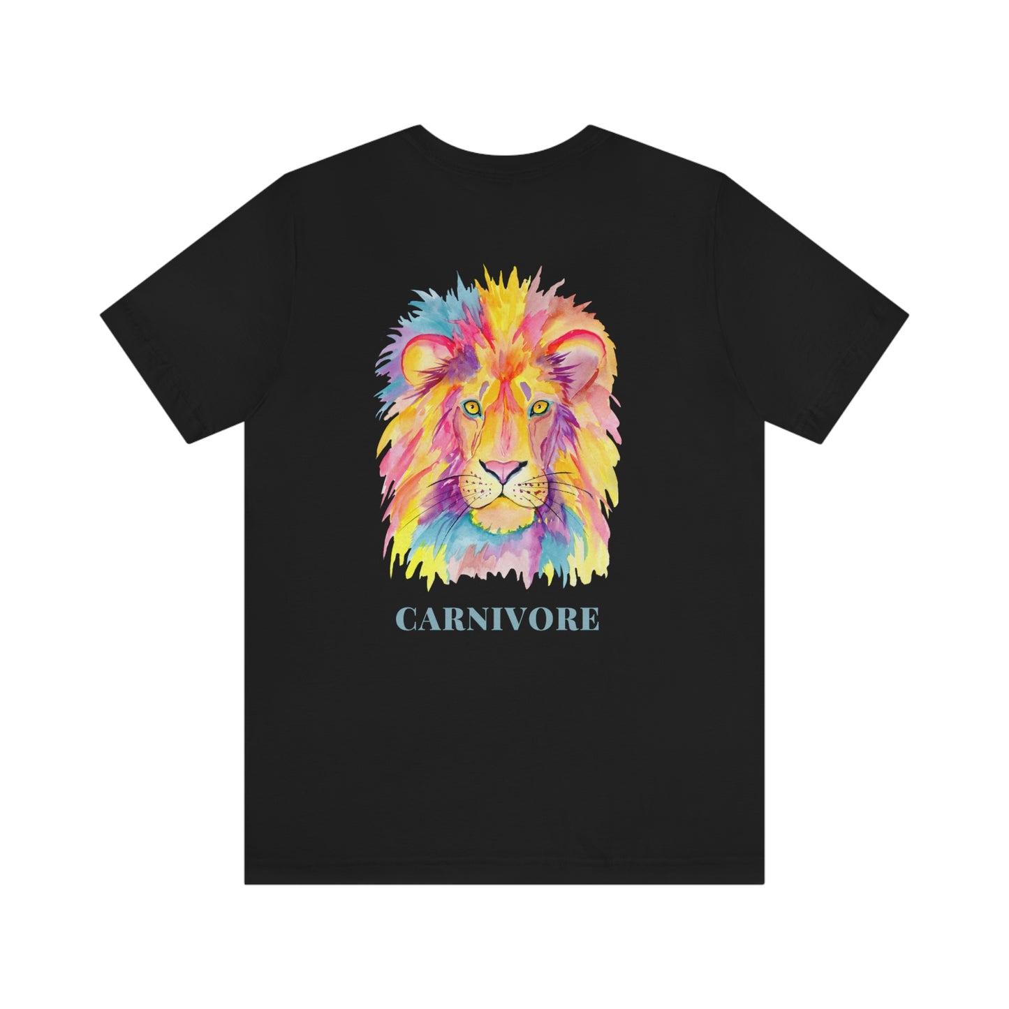 CARNIVORE - Colorful Lion - Colored T - on front and back